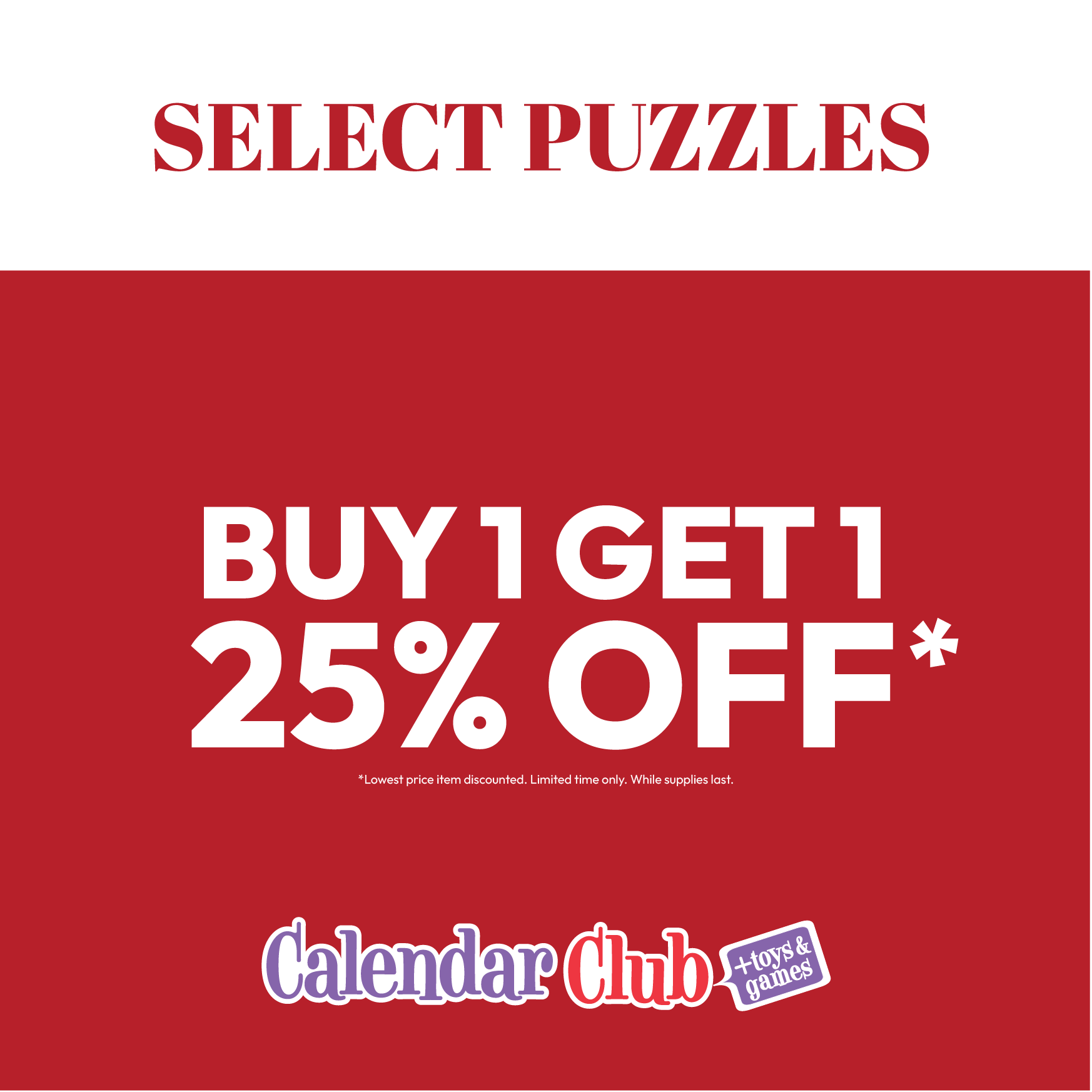 Select Puzzles: Buy 1, Get 1 25% Off