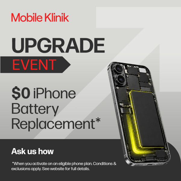 Upgrade Event. Get a $0 iPhone battery replacement*
