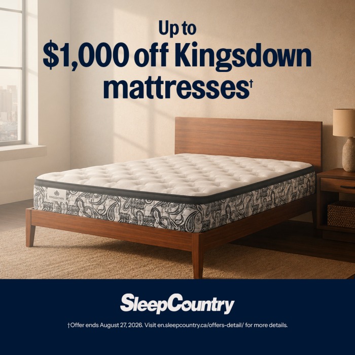 Up to $1,000 Off Kingsdown Mattresses*