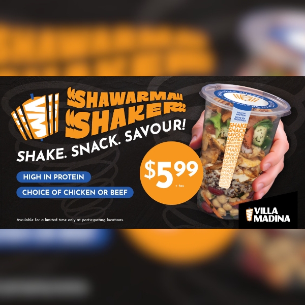 NEW at Villa Madina: Shawarma Shaker