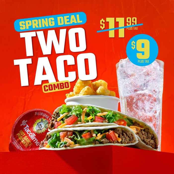 2 Taco Combo For ONLY $9.00!