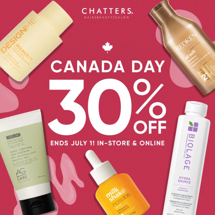 Celebrate Canada Day at Chatters With 30% Off