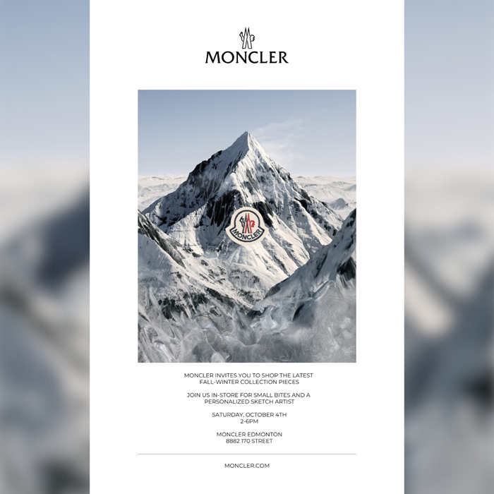 Moncler Edmonton Fall Launch