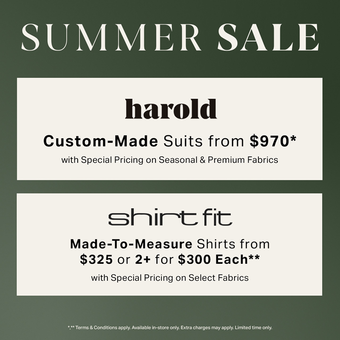 Made-to-Measure Summer Sale!
