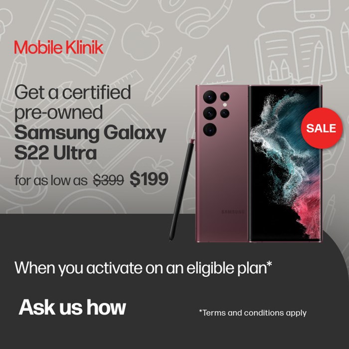 Get a certified pre-owned Samsung Galaxy S22 Ultra for as low as $199