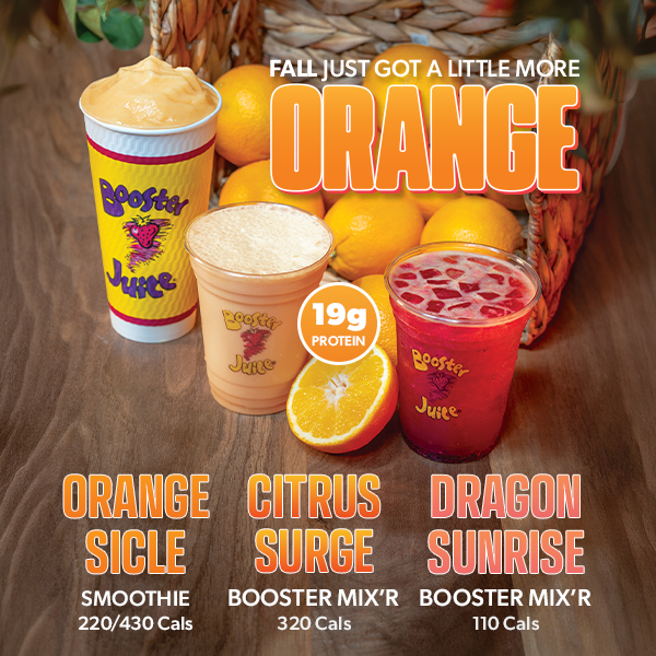Orange Smoothie and Boost Mix’rs 