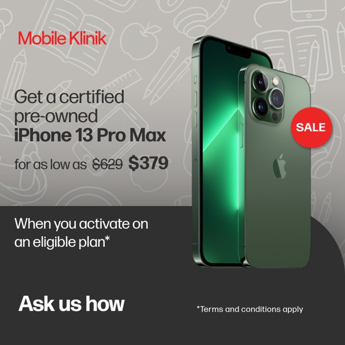 Get a certified pre-owned iPhone 13 Pro Max for as low as $379