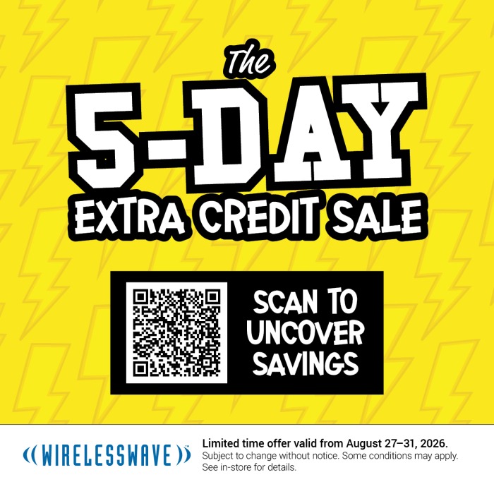 The 5-DAY EXTRA CREDIT SALE