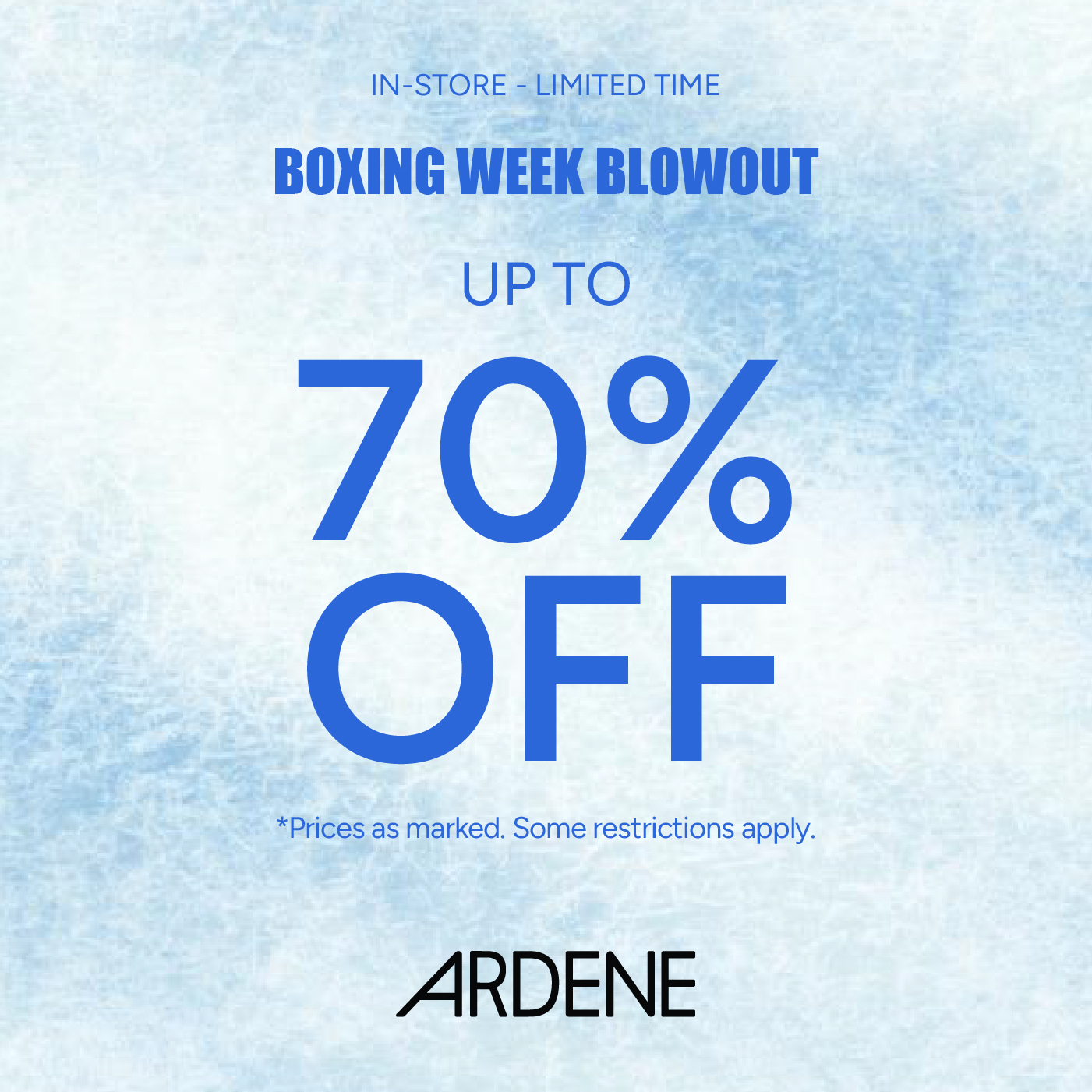 Boxing Week Blowout