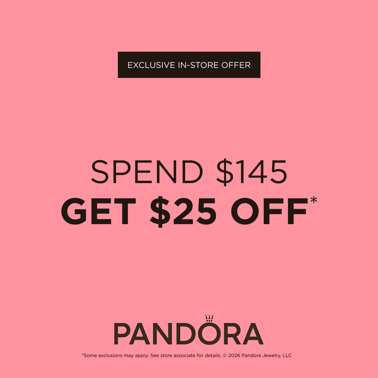 Spend $145, Get $25 Off