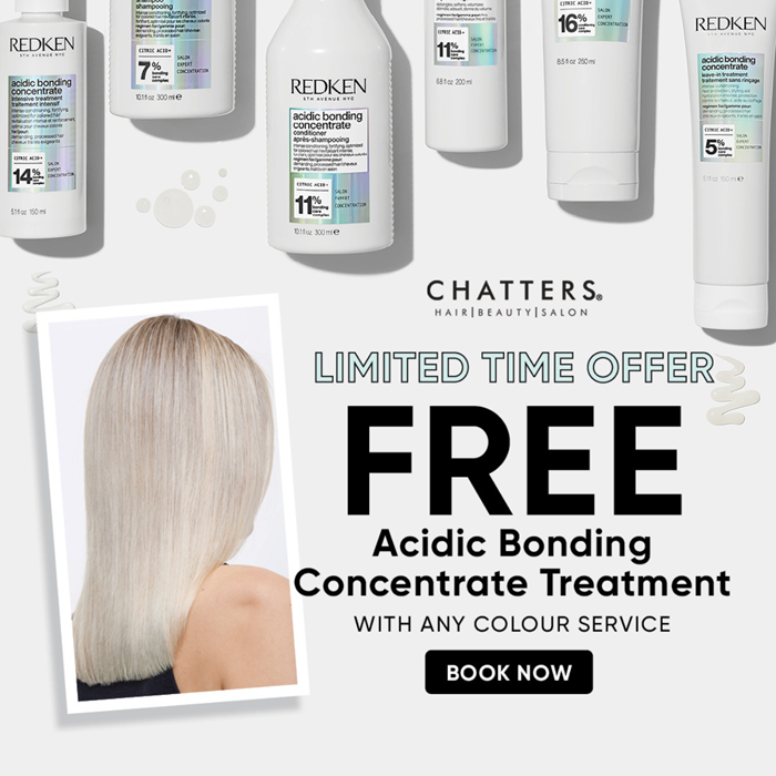 Enjoy a Free Redken Treatment with Your Next Colour Service at Chatters!