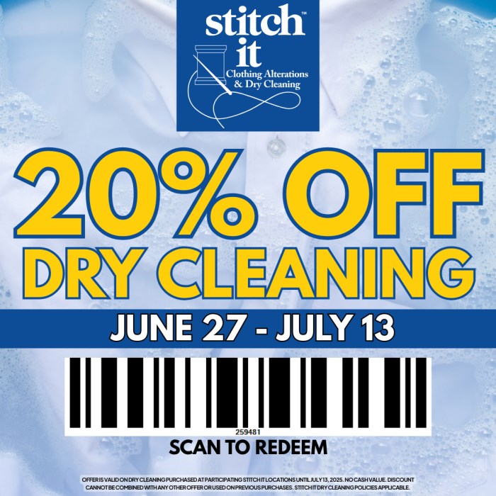 Save 20% Off Dry Cleaning